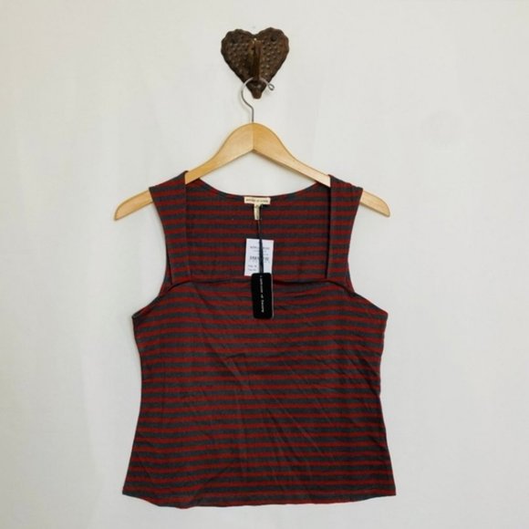 Gray and Red Stripe Tank Si - Picture 2 of 5